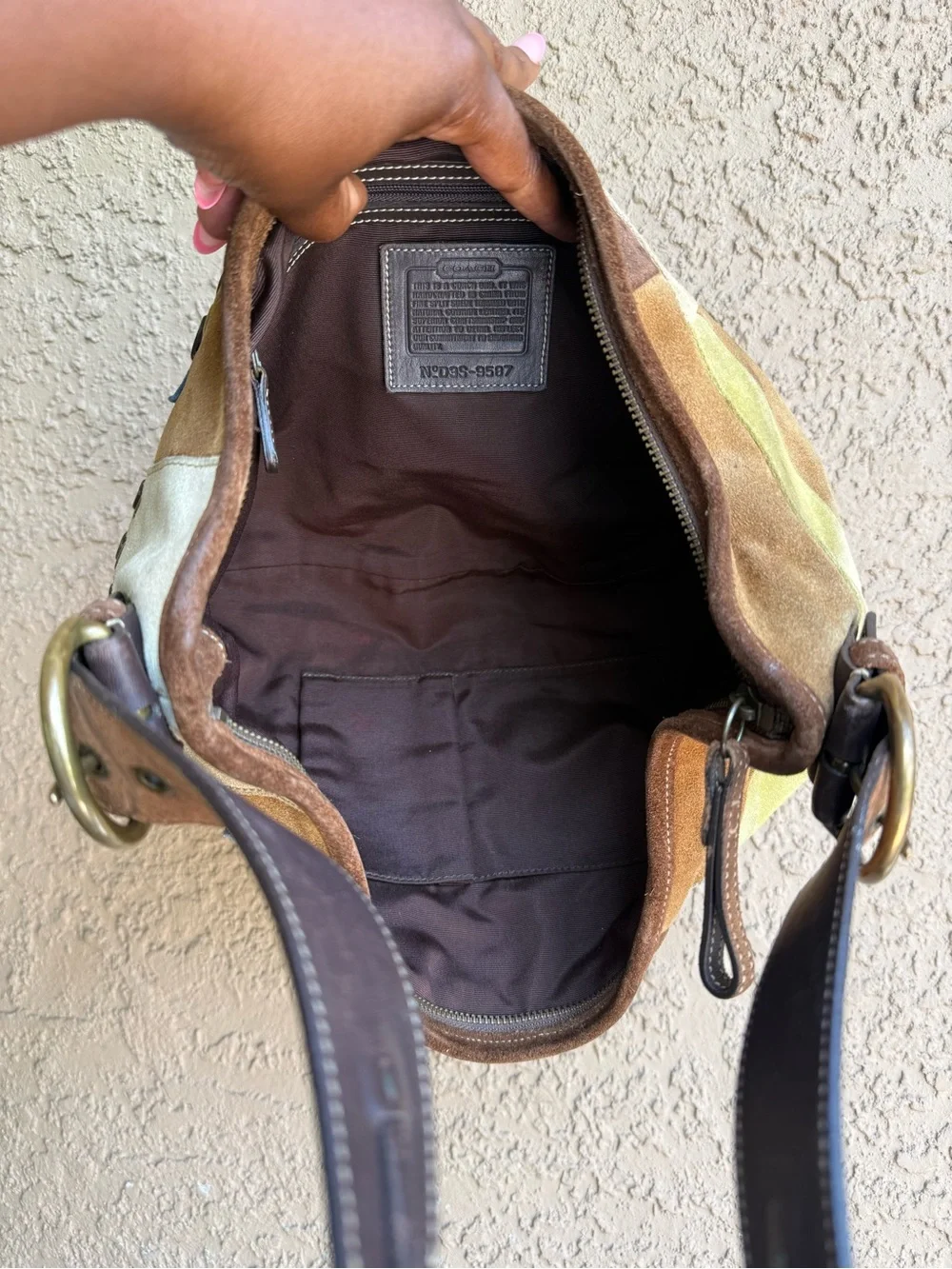 Coach Patchwork Suede soho hobo